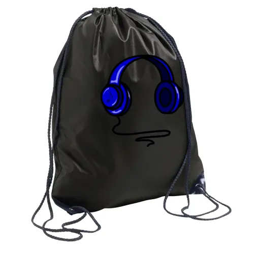 Blaue Comic Kopfhörer Rucksack
