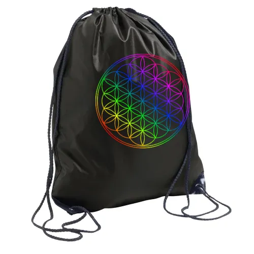 Blume des Lebens Regenbogenfarben Rucksack Sonstig. Turnbeutel