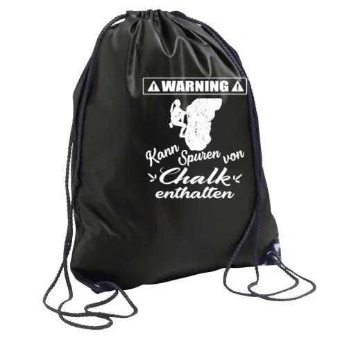 Boulderer Kletterer Warning Magnesia Geschenk Rucksack Sonstig. Turnbeutel