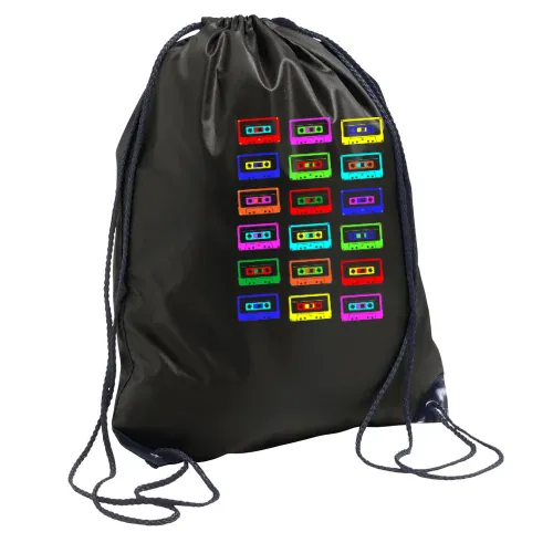 bunte Kassetten Rucksack Sonstig. Turnbeutel