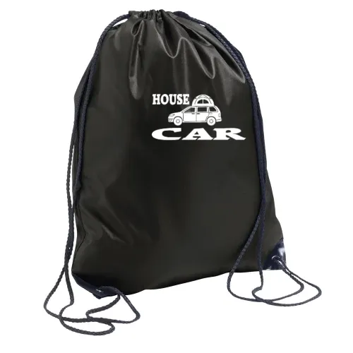 Camper Auto - House Car Camping Minimalist Rucksack Sonstig. Turnbeutel
