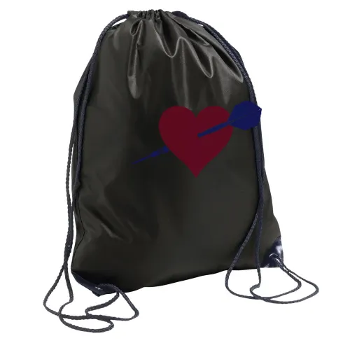 Dartpfeil durch Herz Rucksack Sonstig. Turnbeutel