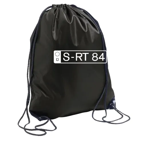 Dein Wunschnummernschild Rucksack Sonstig. Turnbeutel