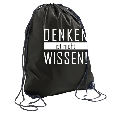 Denken ist nicht Wissen Rucksack