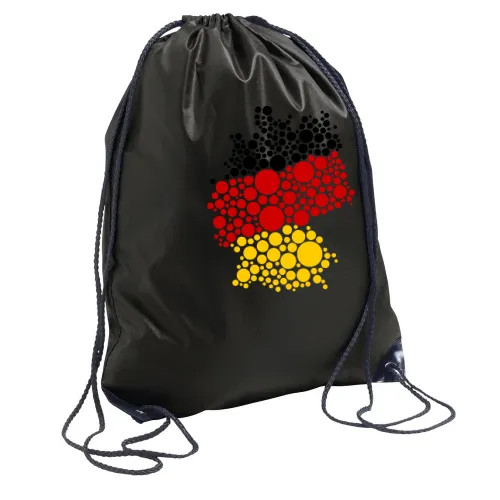 Deutschland schwarz rot gold in Kreisen Rucksack
