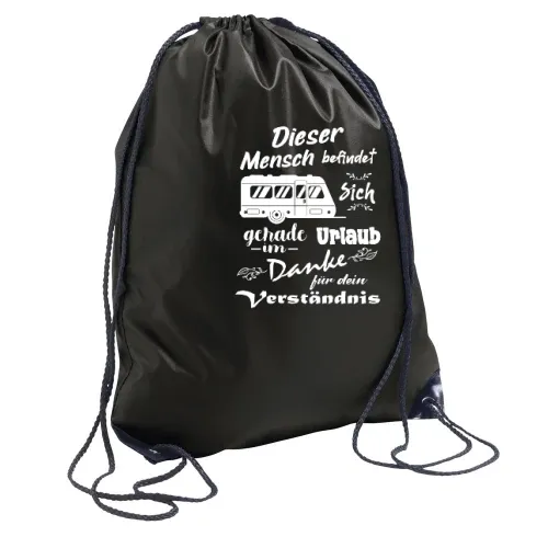 Dieser Mensch Befindet Sich Im Urlaub Wohnwagen Sonstig. Rucksack