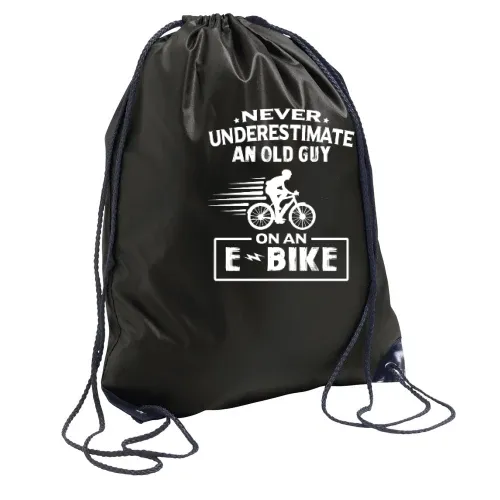 E-bike Radfahrer Opa Mountainbike Rentner Ebike Rucksack Sonstig. Turnbeutel