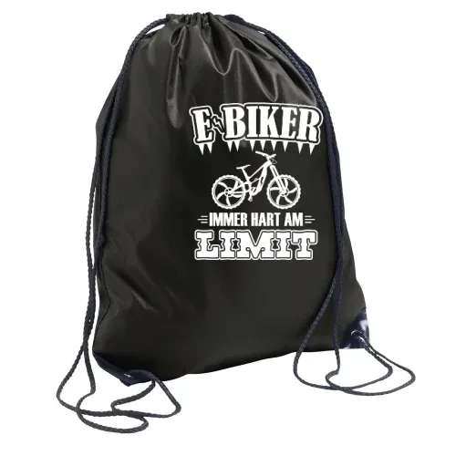 E-Biker Hart Am Limit EBike EMTB Mountainbiker Rucksack Sonstig. Turnbeutel