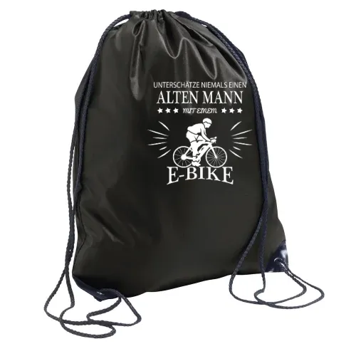Ebike Fahrrad E-Bike Radfahrer Alter Mann Spruch Sonstig. Rucksack