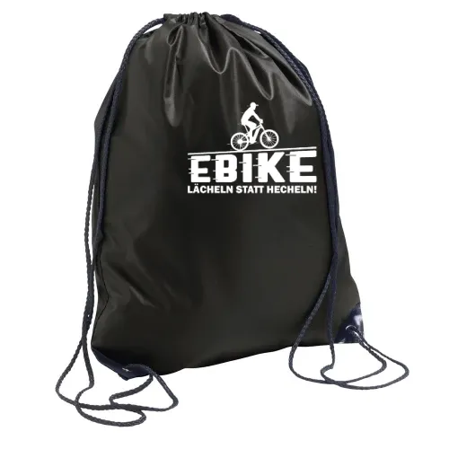 Ebike Radfahrer Lächeln Statt Hecheln E-Bike Motiv Sonstig. Rucksack Ebike Radfahrer Lächeln Statt Hecheln E-Bike Motiv Rucksack