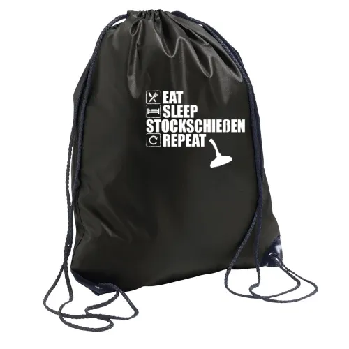 Eisstockschießen Eat Sleep Stockschießen Repeat Sonstig. Rucksack Eisstockschießen Eat Sleep Stockschießen Repeat Rucksack