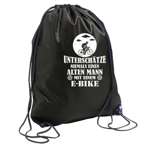 Fahrrad E-Bike Bike MTB Ebike Alter Mann Spruch Sonstig. Rucksack