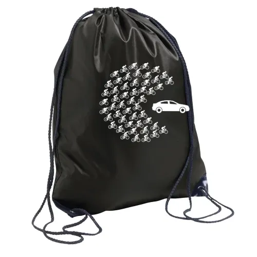 Fahrrad frisst Auto Rucksack