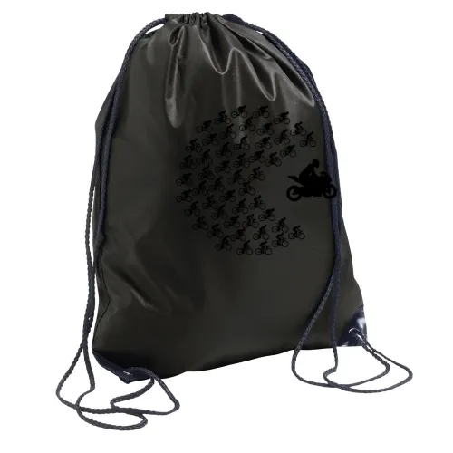 Fahrrad frisst Biker Rucksack
