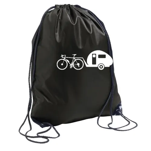 Fahrrad Wohnwagen Fahrradwohnwagen Radfahrer Rucksack Sonstig. Turnbeutel