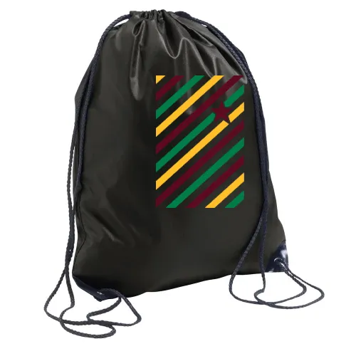 Farbspiel in diagonalen Streifen und Stern Rucksack Sonstig. Turnbeutel