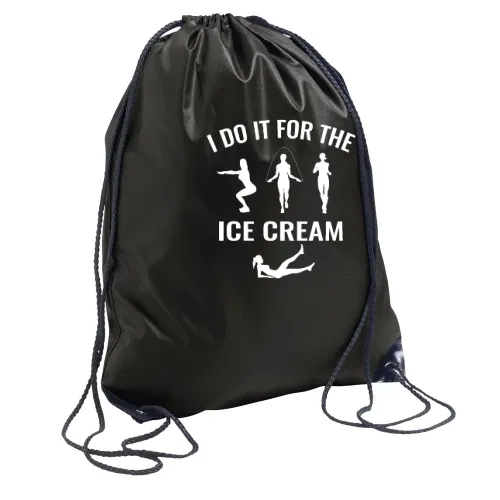 Fitness Sport - I Do It For The Ice Cream Rucksack Sonstig. Turnbeutel