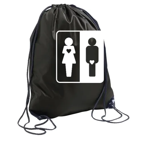 Frau und Mann mit Herz Sonstig. Rucksack