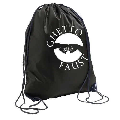 Ghettofaust mit Text Rucksack