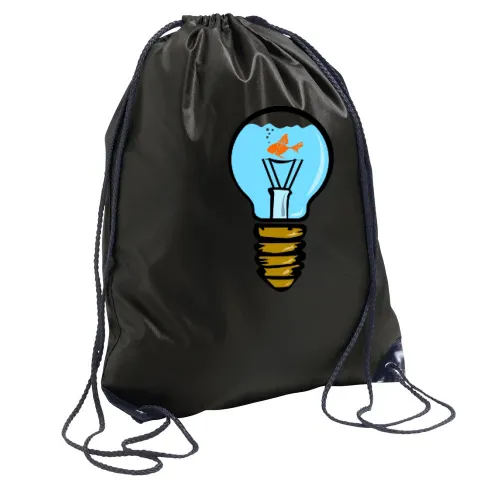 Glühbirnenaquarium mit Fisch Sonstig. Rucksack