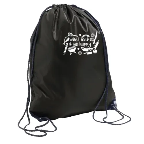 Grillmeister Grillen Griller - BBQ Makes Me Happy Rucksack Sonstig. Turnbeutel