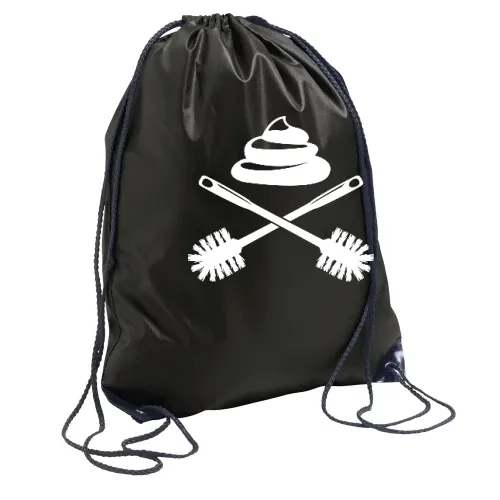 Haufen mit Klobürste Rucksack