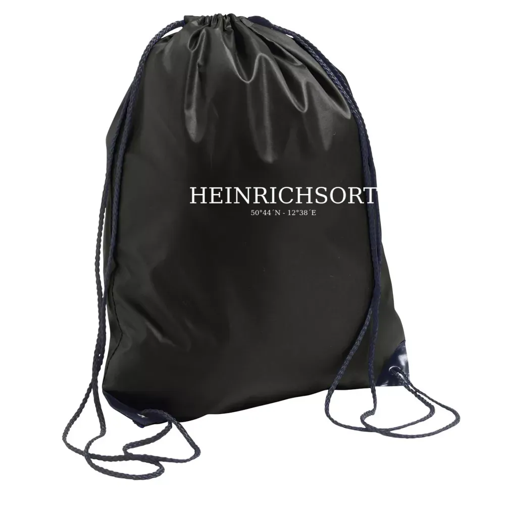  Sonstig. Rucksack mit Aufdruck 'Heinrichsort Koordinaten'