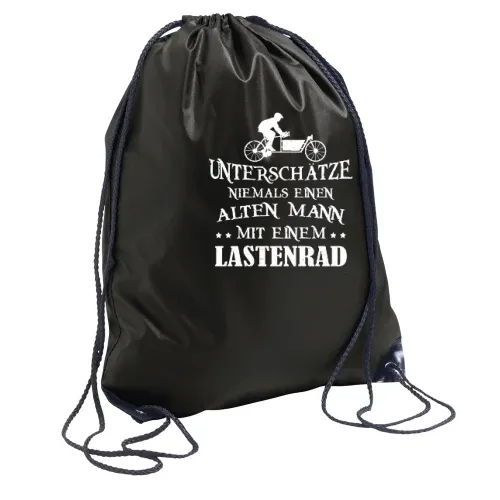 Hollandrad Lastenrad Alter Mann Spruch Cargo Bike Sonstig. Rucksack