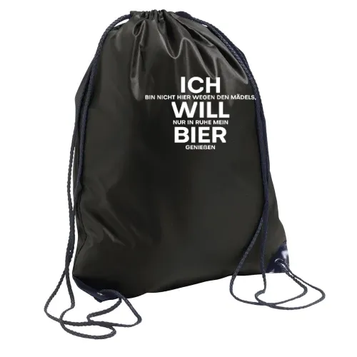 Ich Will Bier T-Shirt Lustiger Spruch Geschenkidee Rucksack Sonstig. Turnbeutel