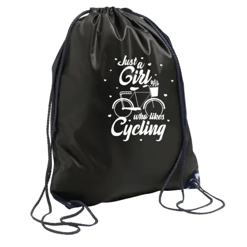 Just A Girl Who Likes Cycling Radfahrer Biker Rucksack Sonstig. Turnbeutel