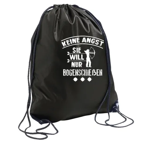 Keine Angst Sie Will Nur Bogenschießen Rucksack Sonstig. Turnbeutel