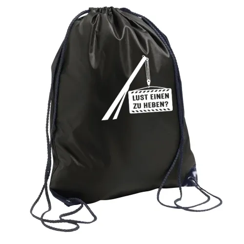 Kran Kranbediener Kranfahrer Lust einen zu heben? Rucksack Sonstig. Turnbeutel