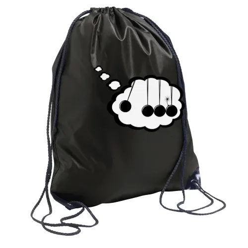 Kugelstoßpendel in Denkblase mit Bombe Comic Rucksack
