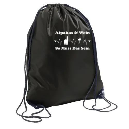 Lama Alpaka Spruch für Alpakazüchter Weintrinker Rucksack Sonstig. Turnbeutel