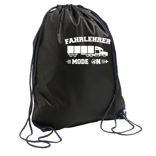 LKW Fahrlehrer Mode On - Truck Lehrer Fahrschule Rucksack Sonstig. Turnbeutel