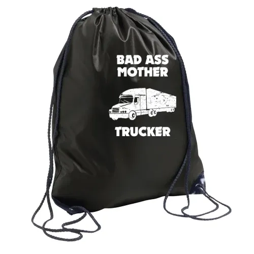 LKW Kraftfahrer Bad Ass Mother Trucker Spruch Rucksack Sonstig. Turnbeutel