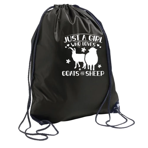 Mädchen mag Ziegen und Schafe Landwirt Bauernhof Sonstig. Rucksack