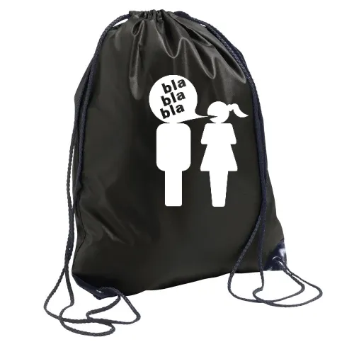 Mann bla bla bla Frau Sonstig. Rucksack