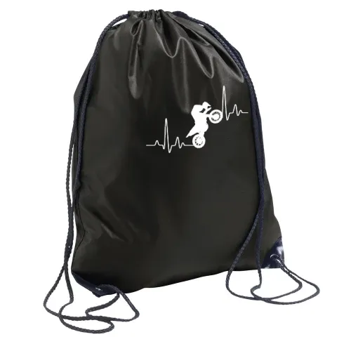 Motocross Wheelie Puls Enduro Cross Herzschlag Rucksack