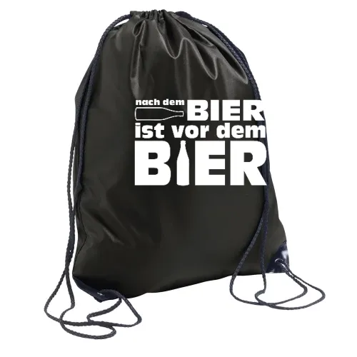 nach dem Bier ist vor dem Bier Rucksack Sonstig. Turnbeutel
