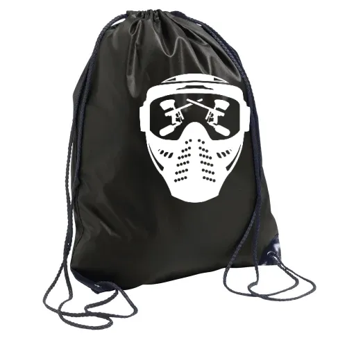 Paintball Maske mit Waffe Sonstig. Rucksack