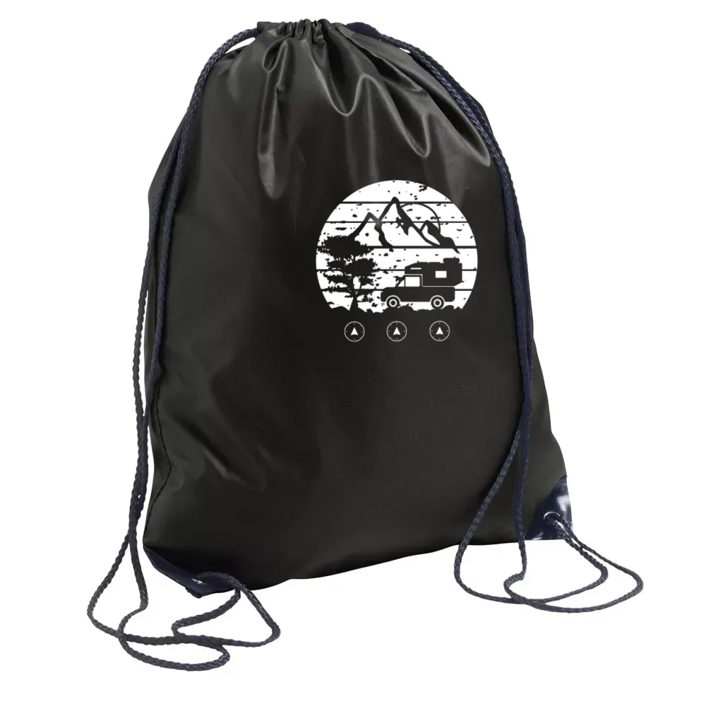  Sonstig. Rucksack mit Aufdruck 'Pickup Wohnkabine Vintage Reisemobil Camping'