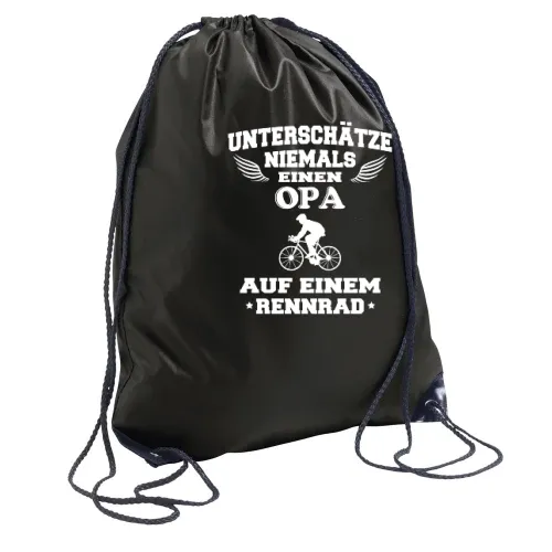 Rennrad Opa Radfahrer Rente Großvater Geschenkidee Rucksack Sonstig. Turnbeutel