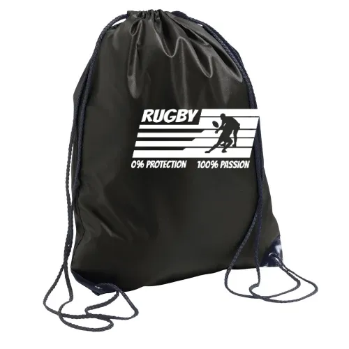Rugby Zero Protection Much Passion Sportler Spruch Rucksack Sonstig. Turnbeutel