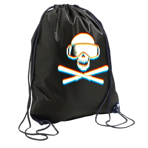 Ski Skulls mit Farbe 3D Rucksack Sonstig. Turnbeutel
