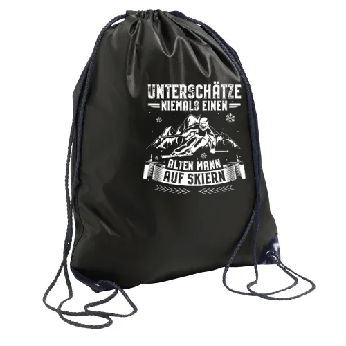 Skifahrer Alter Mann Skipiste Apres Ski Skiurlaub Sonstig. Rucksack Skifahrer Alter Mann Skipiste Apres Ski Skiurlaub Rucksack