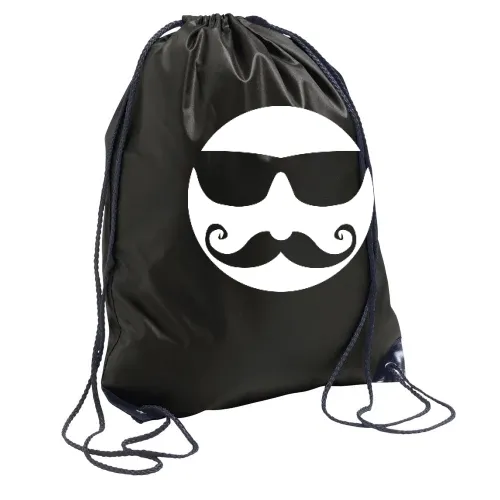 Smilie mit Bart Rucksack Sonstig. Turnbeutel