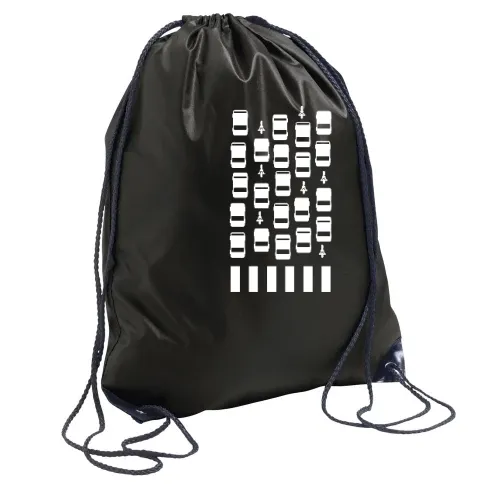 Straßeverkehr vor Zebrastreifen Icons Rucksack