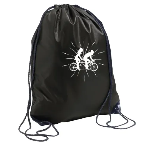 Tandem Fahrrad Regenbogen Tandemrad Paar Rucksack Sonstig. Turnbeutel