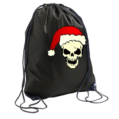 Totenkopf mit Weihnachtsmütze Rucksack
